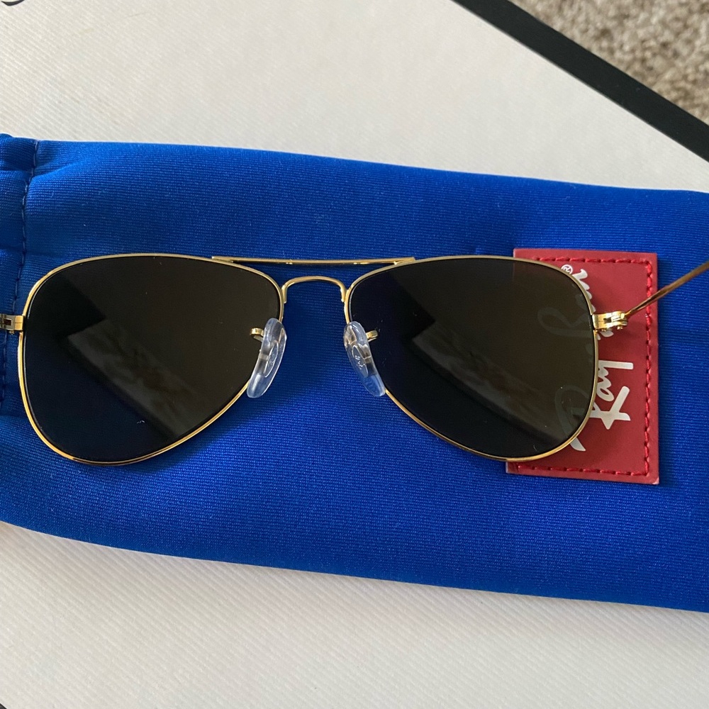 ⛔️SOLD⛔️ Rayban Junior Aviator Pilot Sunglasses Model 223/71 50-13 In Green - Picture 2 of 10